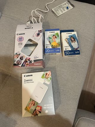 Canon Zoemini Impresora Mini Fotos Plata/Blanco