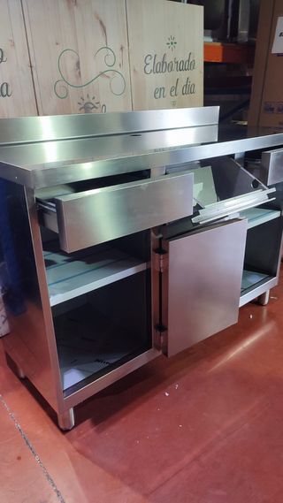 Mueble Acero Inox Cafetería 150cm