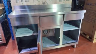 Mueble Acero Inox Cafetería 150cm