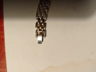 Pulsera eslabones dorada y plateada