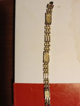 Pulsera eslabones dorada y plateada