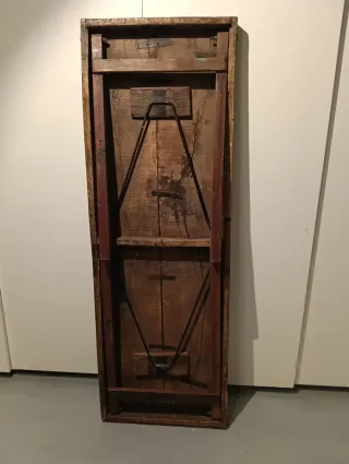 Mesa plegable madera rústica vintage.