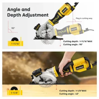 Mini sierra circular Enventor con láser