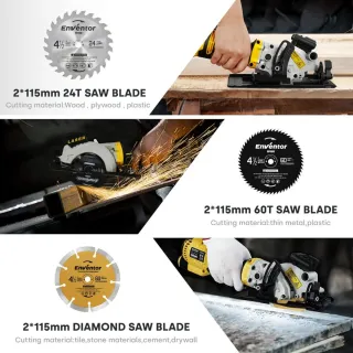 Mini sierra circular Enventor con láser