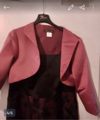 Vestido negro y rojo para fiesta