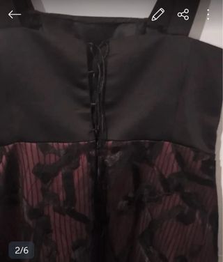 Vestido negro y rojo para fiesta