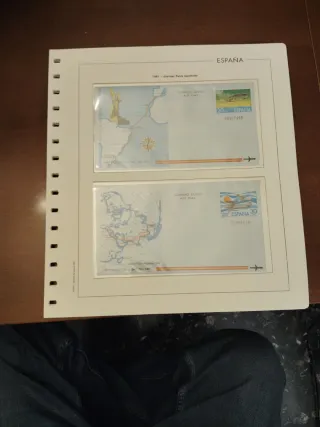 Aerogramas España 1981-1996 (21 uds) 11 hojas Filo
