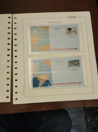 Aerogramas España 1981-1996 (21 uds) 11 hojas Filo