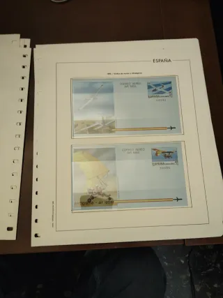 Aerogramas España 1981-1996 (21 uds) 11 hojas Filo