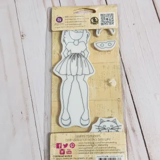 Sellos Cling Catgirl 4 Piezas