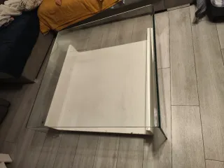 Mesa centro cristal templado 1m x 1m