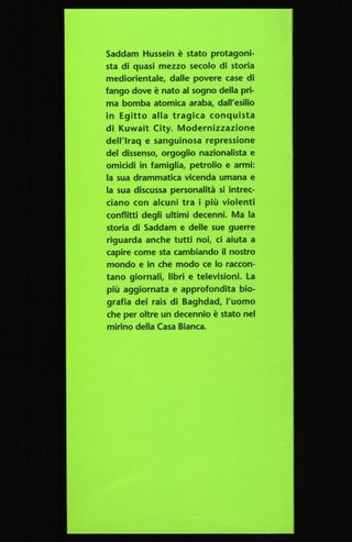 SADDAM HUSSEIN. La vita del raìs di Baghdad