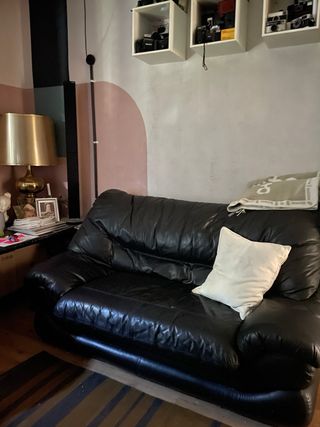 Sofá de piel 2 plazas 180x100x90