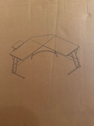 Escritorio gaming L con soporte monitor