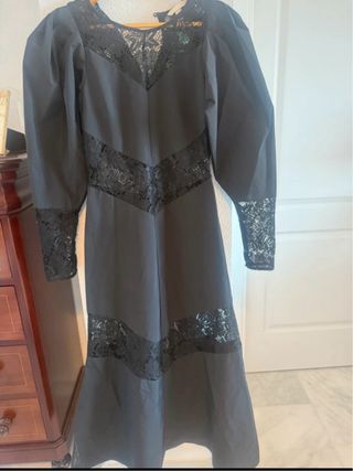 Vestido H&M Negro Encaje