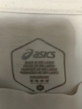 Camiseta Asics Hombre Blanca Talla M