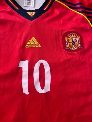 Camiseta Fútbol España Adidas Raúl 10 Vintage 90s
