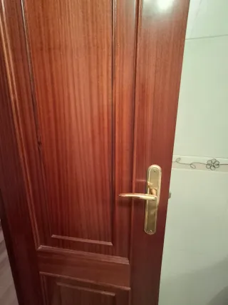 Puerta madera maciza