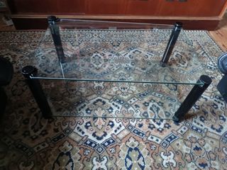 Mesa baja cristal para restaurar