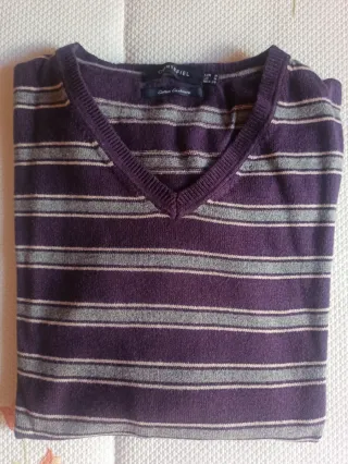 Jersey Cortefiel Rayas Morado Talla M