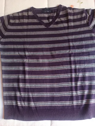 Jersey Cortefiel Rayas Morado Talla M