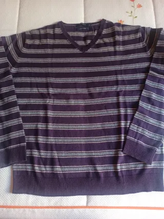 Jersey Cortefiel Rayas Morado Talla M
