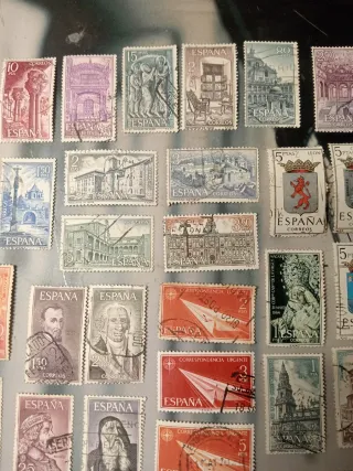 Lote de sellos antiguos de España