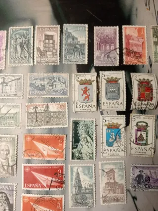 Lote de sellos antiguos de España