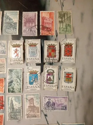 Lote de sellos antiguos de España