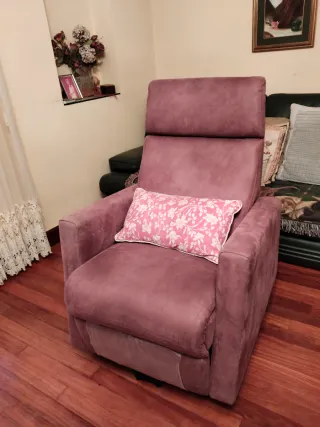 Sillón reclinable rosa/morado