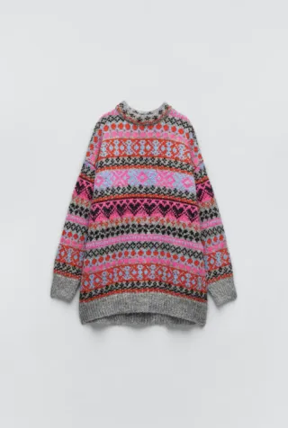 Jersey oversize Zara estampado