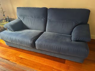 Sofá 3 plazas azul muy cómodo y calidad- tengo dos