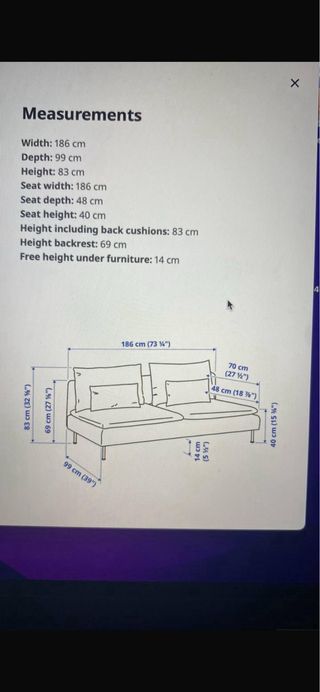 Sofá modular IKEA SÖDERHAMN blanco