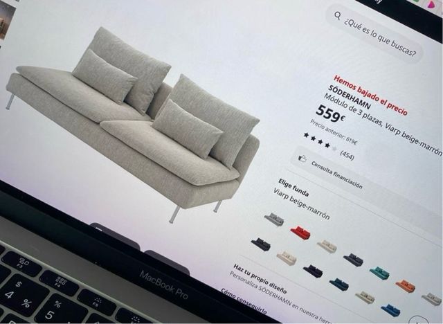 Sofá modular IKEA SÖDERHAMN blanco