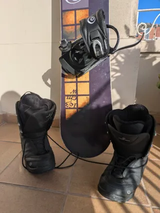 Tabla de Snow con Botas y Fijaciones