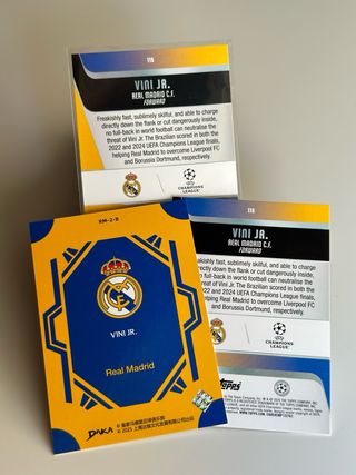 Vini Jr. Topps Numerada de Fútbol Real Madrid