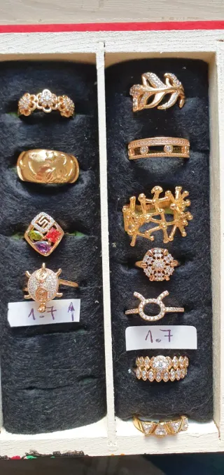 Anillos dorados bisutería fina