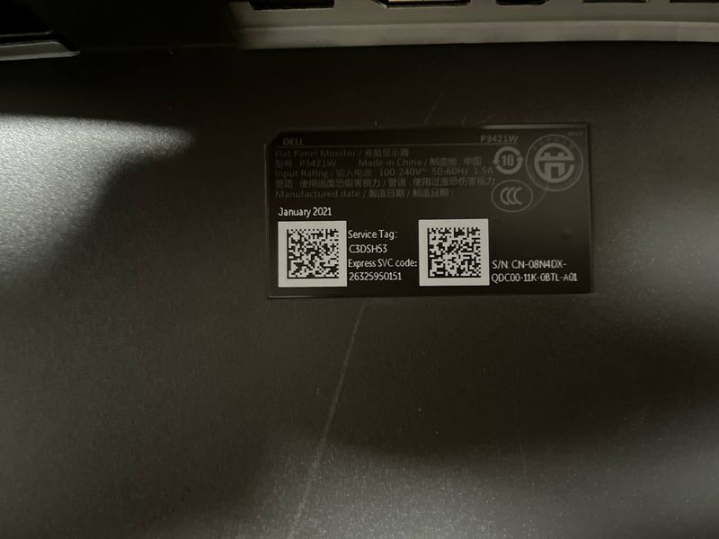 Monitor Dell P3421W 34"UWQHD IPS Curvo 3440x1440 A afbeelding 7