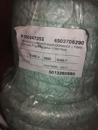 Trenzado cuadrado 30x30 Cerámica Fibra 10m