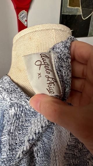 Jersey Vintage Azul y Gris Talla L