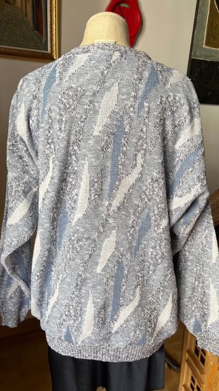 Jersey Vintage Azul y Gris Talla L