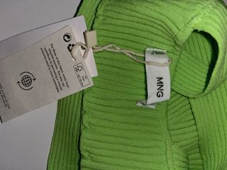 Conjunto Falda Denim Maxi + Top Verde Neón