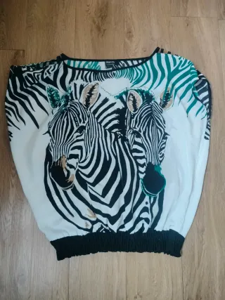 Camiseta con estampado de cebra