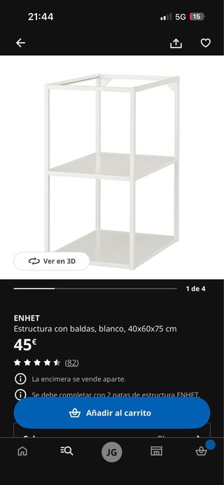 Estantería metálica multiusos IKEA Pack de 2