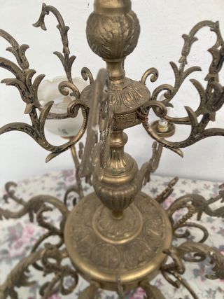 Lámpara de bronce 8 brazos