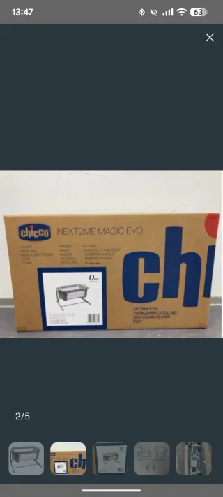 Culla aderente Chicco Magic evo next2me, 2 unità