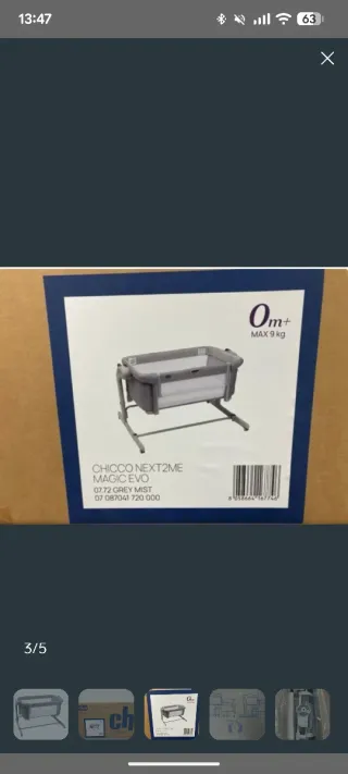 Culla aderente Chicco Magic evo next2me, 2 unità