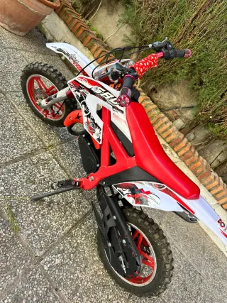 Minimoto Infantil Motocross Roja y Blanca