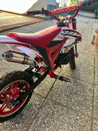 Minimoto Infantil Motocross Roja y Blanca