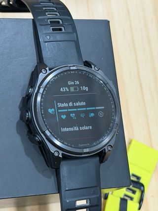 Garmin Fenix 8 Solar Sapphire MIP 47mm Nero/Giallo